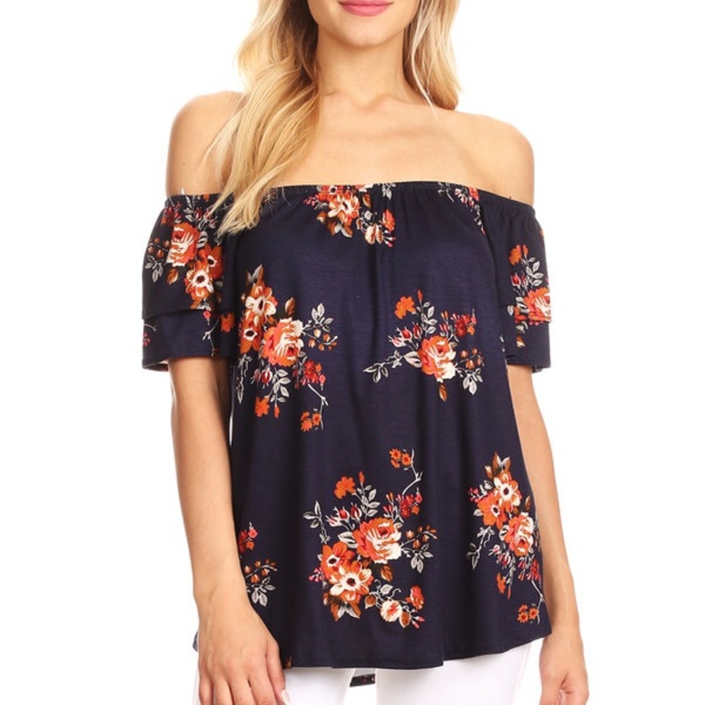 MOA floral off the shoulder top